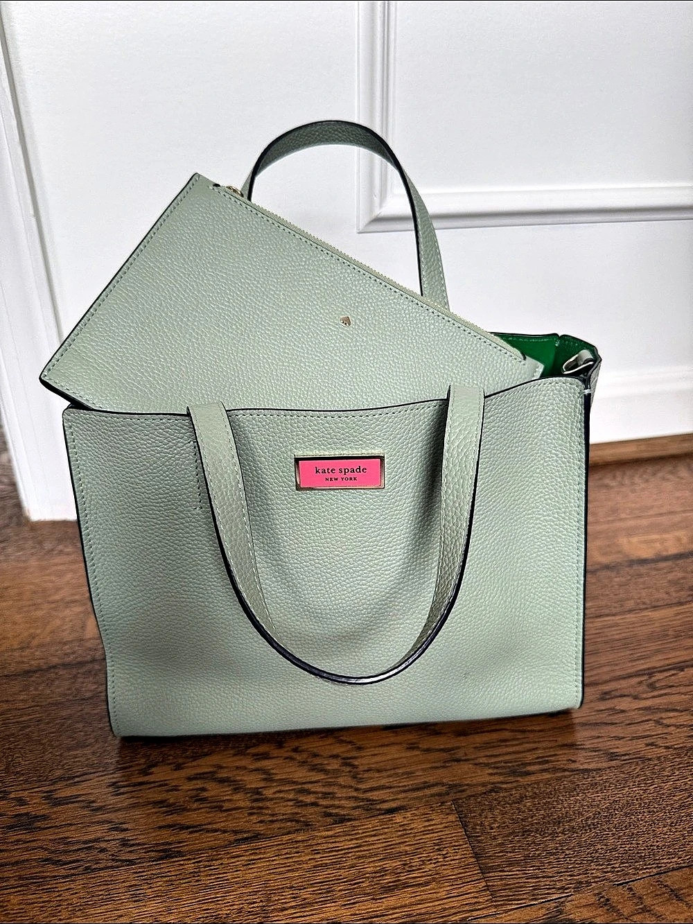 Kate Spade Light Mint Green Tote with Shoulder Strap